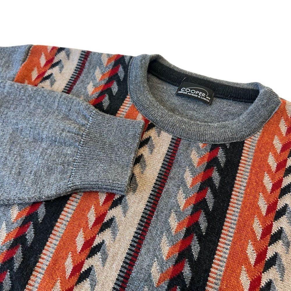 Vintage Cooper Wool Blend Multicolor Sweater Size‎ MediumSize Medium
